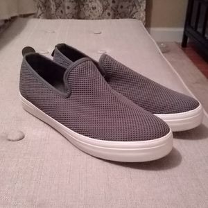 Gray slip on shoes